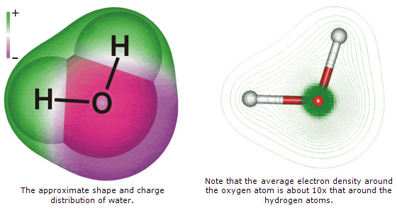 water molecule diagram electrons